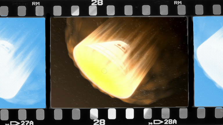 Die glühende Raumkapsel "Apollo 13"