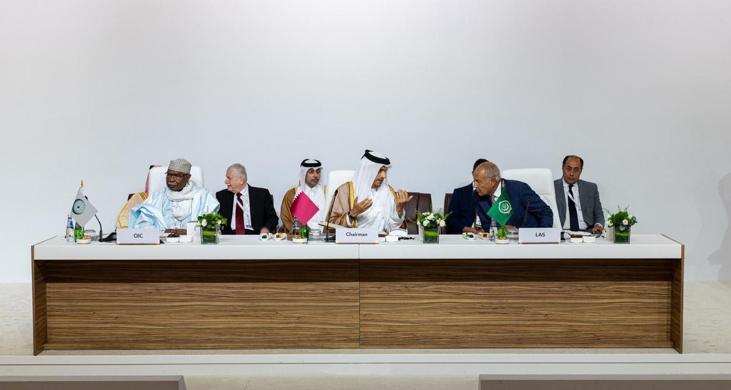 Eine Versammlung von Vertretern von arabischen und islamischen Staaten