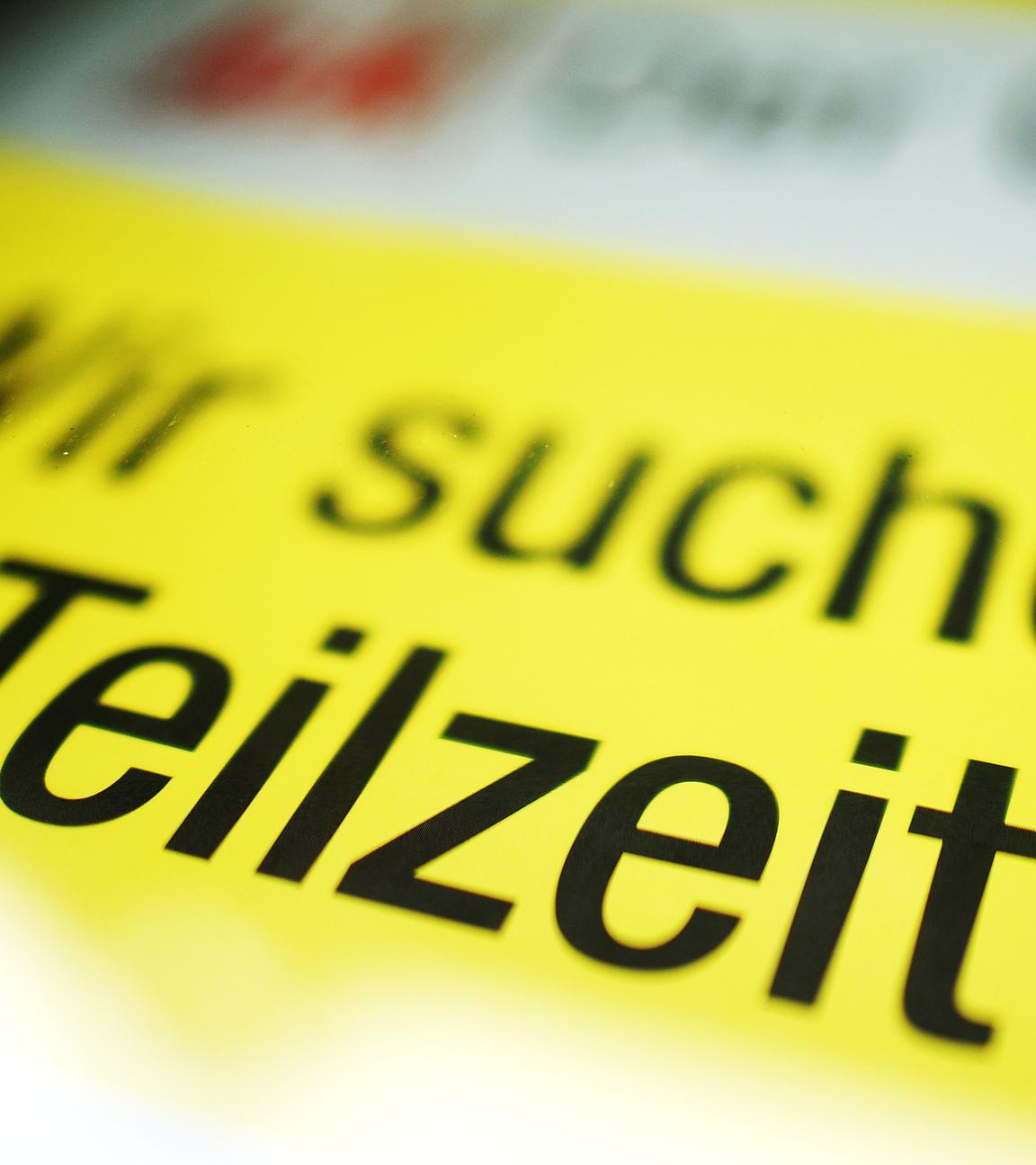 Eine Stellenanzeige für eineTeilzeitbeschäftigung