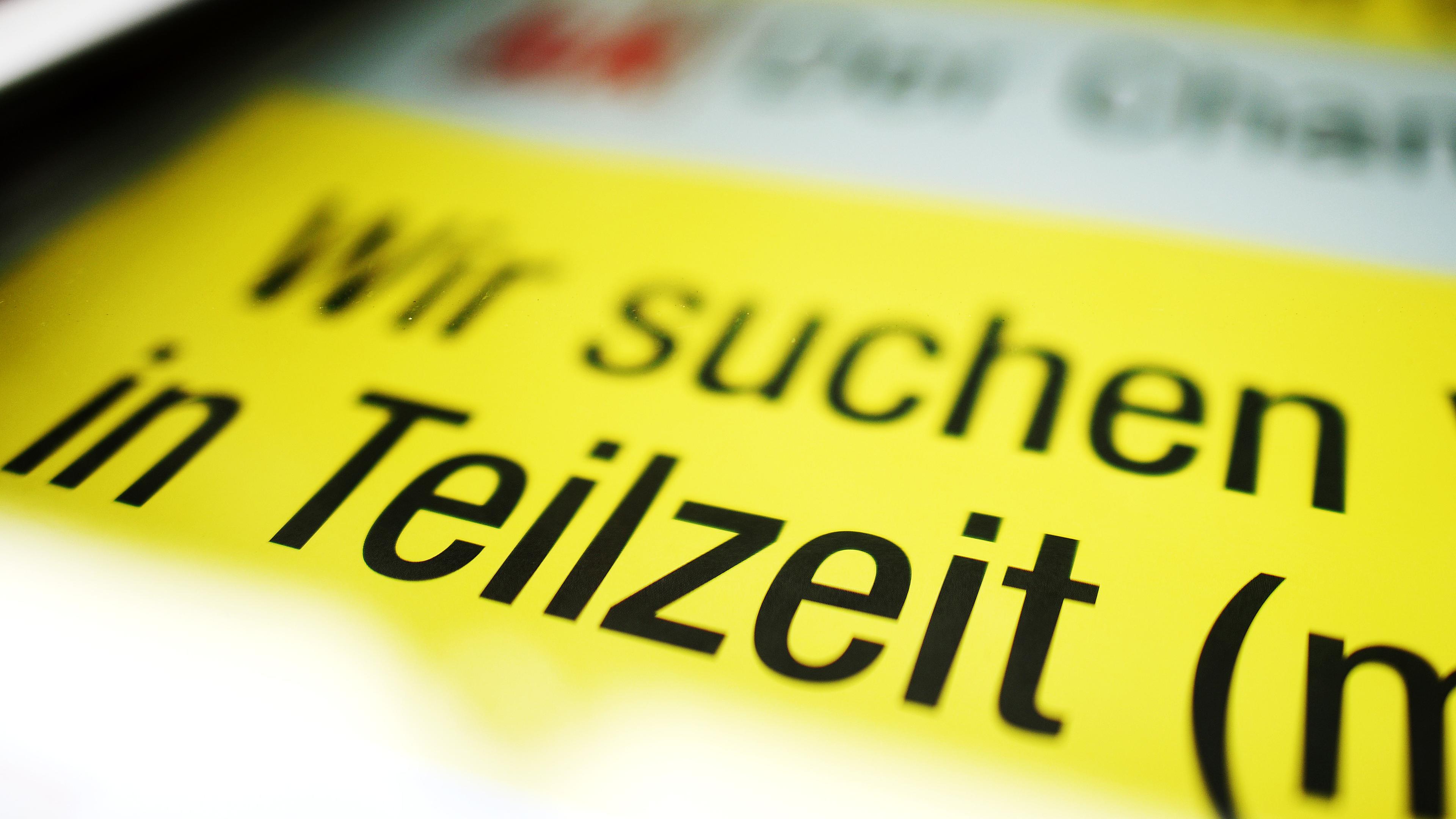 Eine Stellenanzeige für eineTeilzeitbeschäftigung