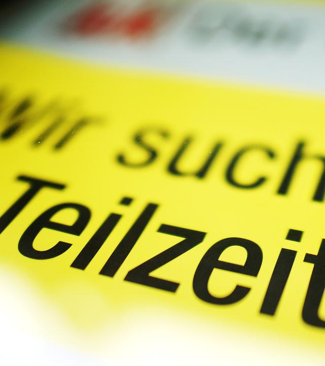 Eine Stellenanzeige für eineTeilzeitbeschäftigung