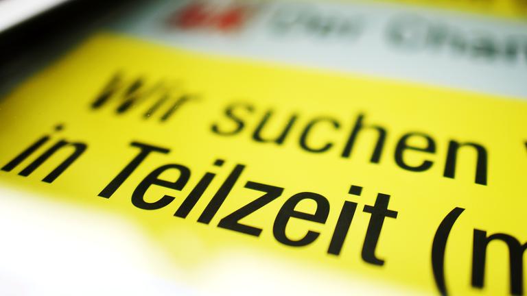 Eine Stellenanzeige für eineTeilzeitbeschäftigung