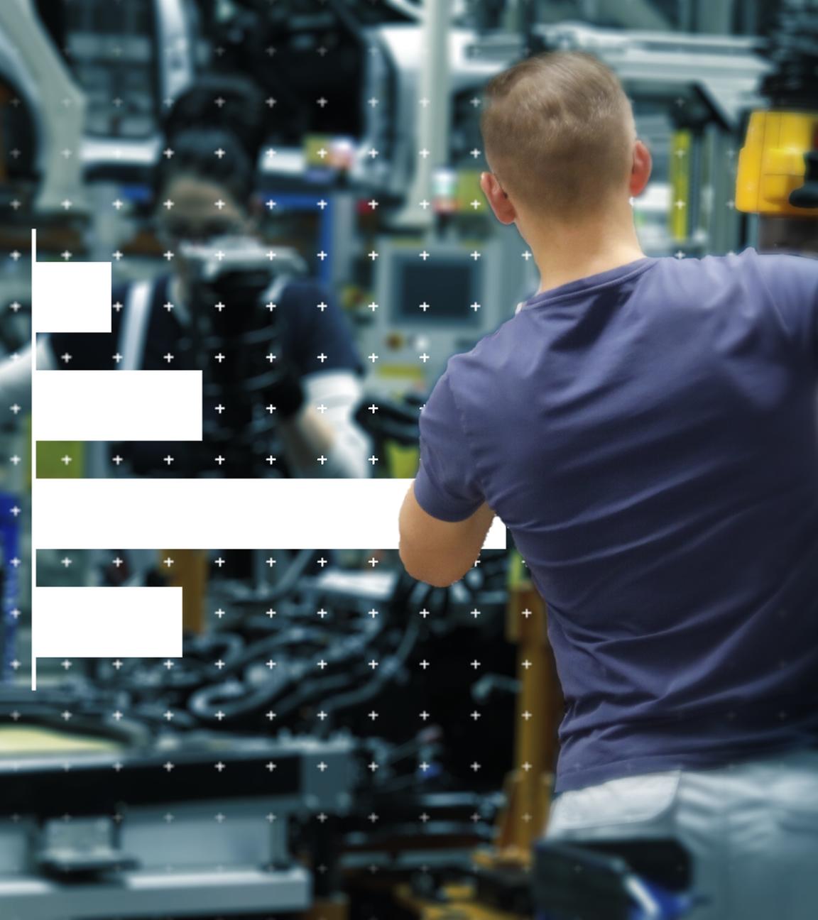 Das Bild zeigt einen Monteur im VW-Werk Zwickau. 