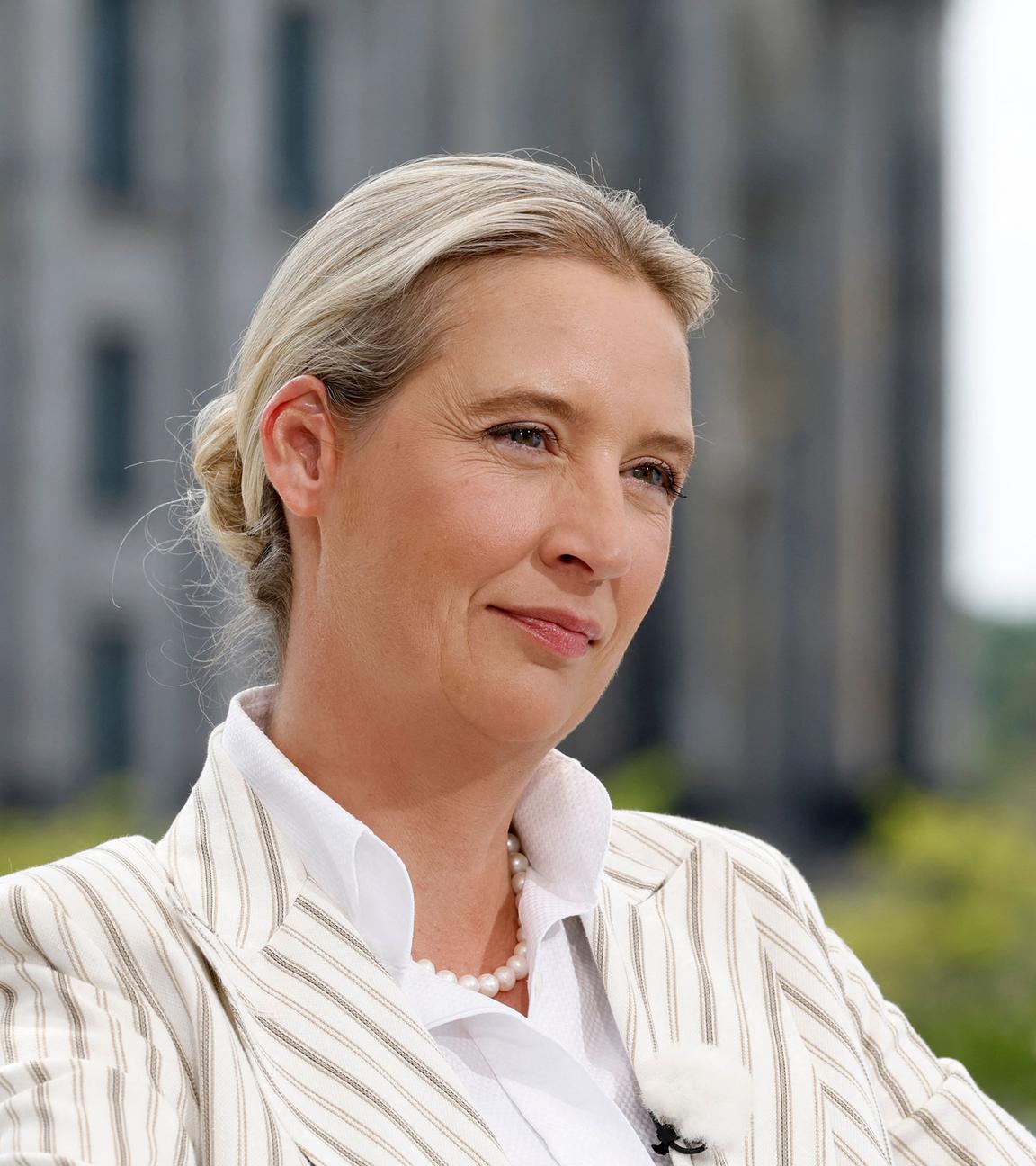 Berlin: Alice Weidel (AfD), Parteivorsitzende, im ARD-Sommerinterview "Bericht aus Berlin"