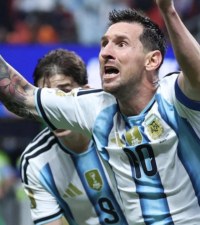 Messi feiert sein Tor am 07.07.26