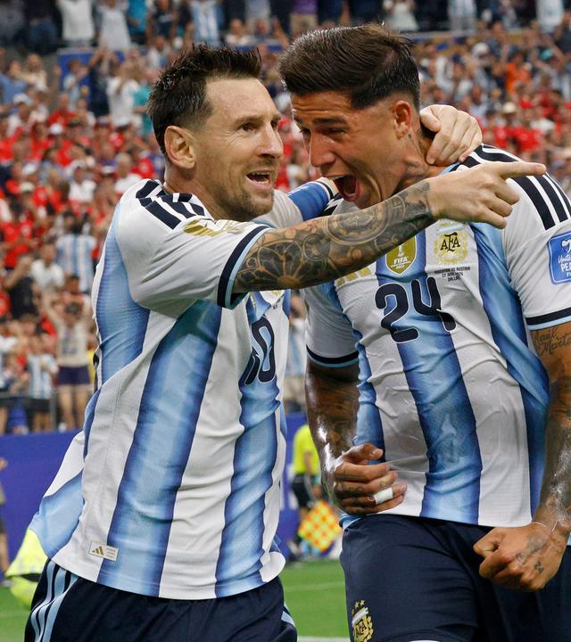 Messi (Argentinien) jubelt.