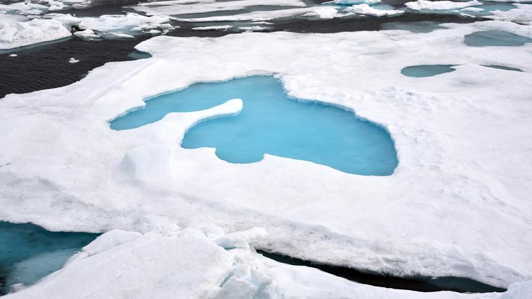 Archiv: Die Eisdecke auf dem Arktischen Ozean nahe dem Nordpol
