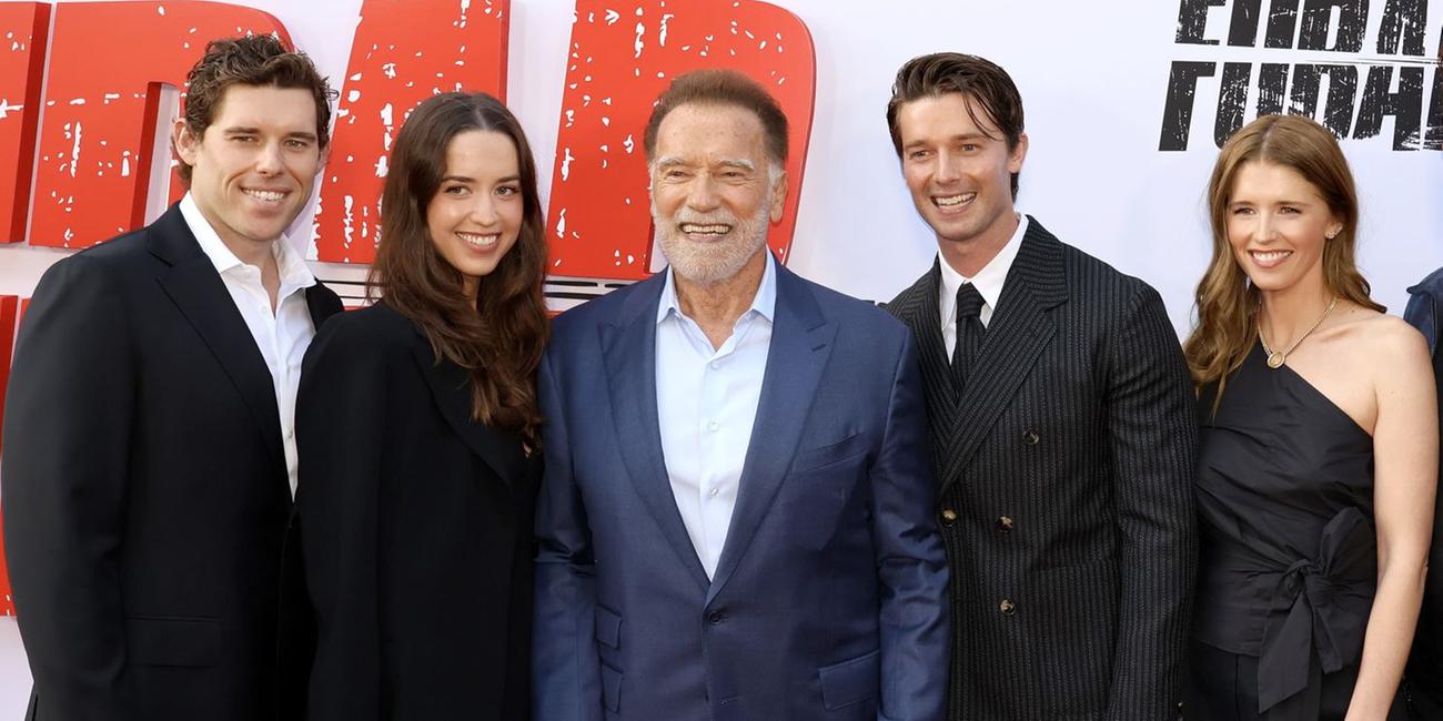 Arnold Schwarzenegger mit seinen Kindern bei Premiere von "Fubar" Staffel 2