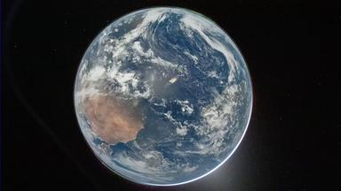 Die Erde ist von der Orion-Kapsel aus zu sehen, aufgenommen von dem US-Astronaut Reid Wiseman, Kommandant der Artemis 2-Mission.