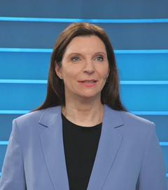 ZDF-Reporterin Inken Klinge im ZDFheute live Studio.