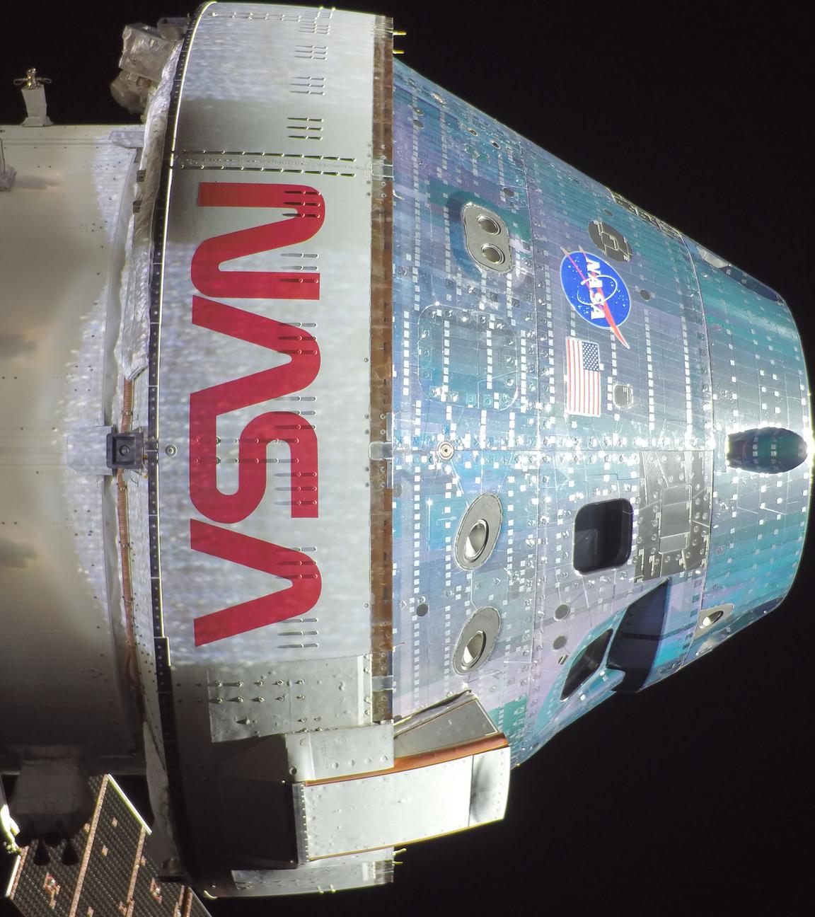 Dieses von der NASA bereitgestellte Foto zeigt das Äußere der Orion-Raumsonde Integrity