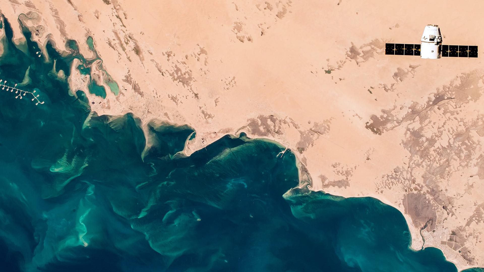 Archiv: Spaxe-X-Transportkapsel im Anflug auf die ISS