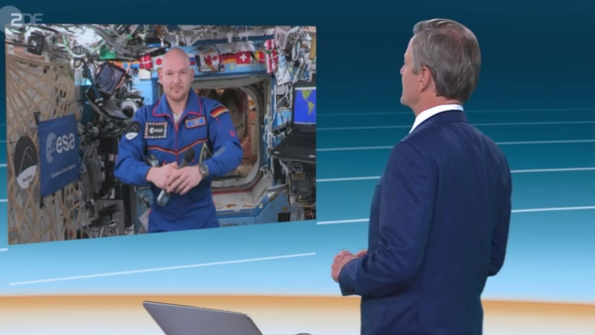 Archiv: Klaus Kleber spricht mit Alexander Gerst im heute journal am 01.11.2018