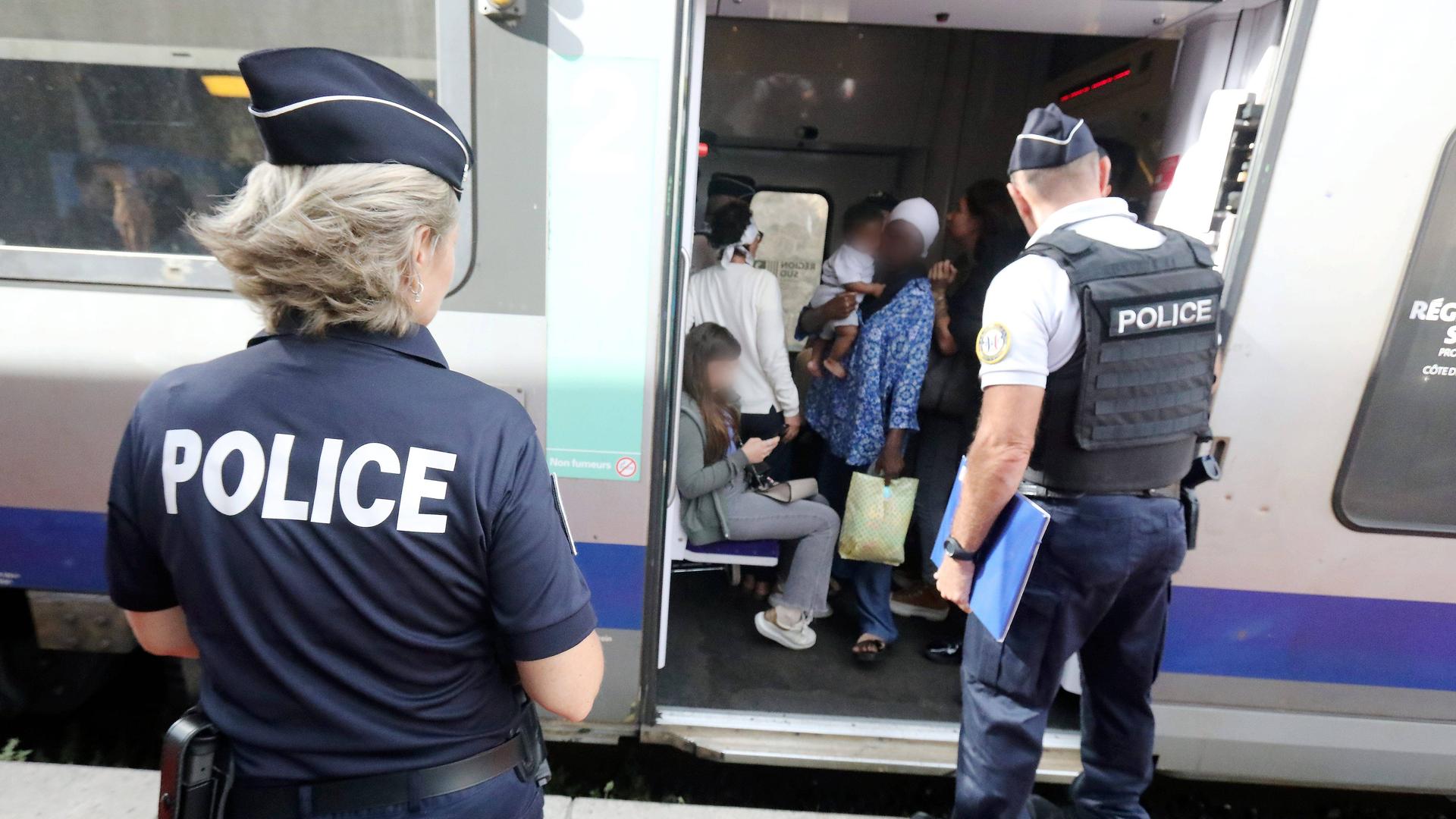 Grenzkontrollen an der italienischen Grenze in Menton