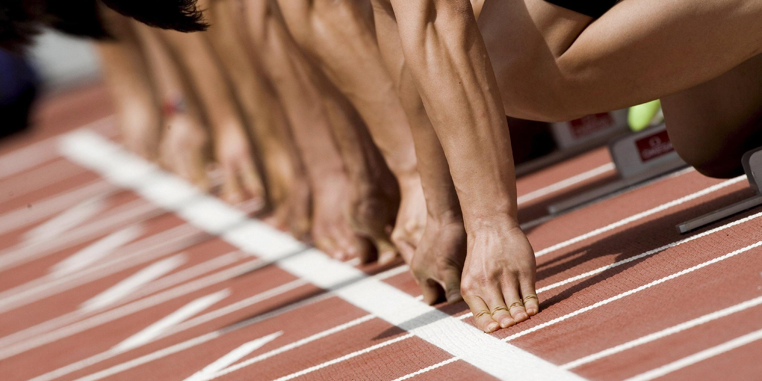 Athleten am Start