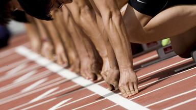 Athleten am Start