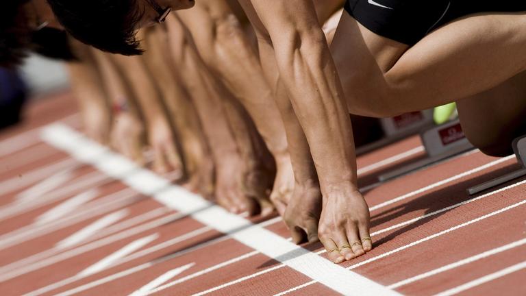 Athleten am Start