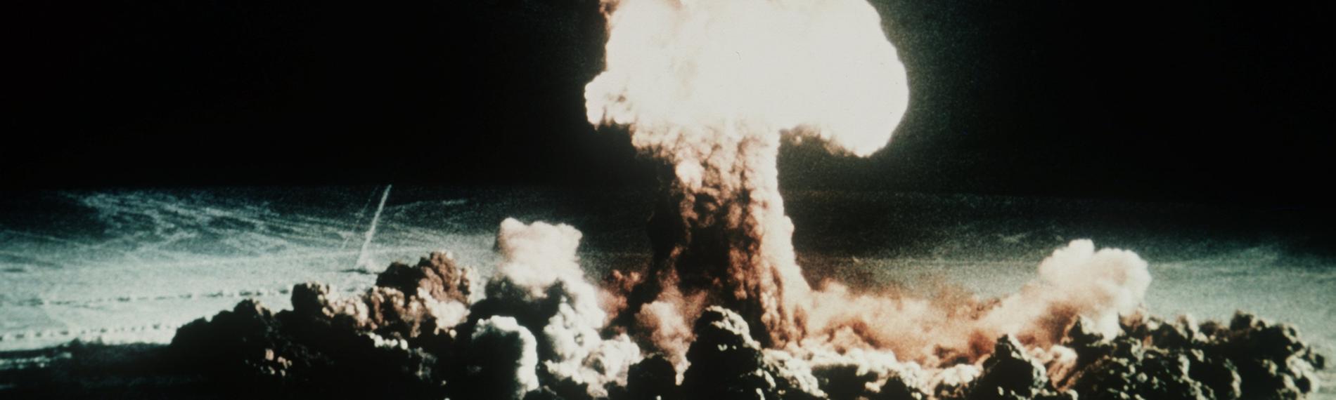 Amerikanischer Atomtest in der Wüste von Nevada, Archivbild
