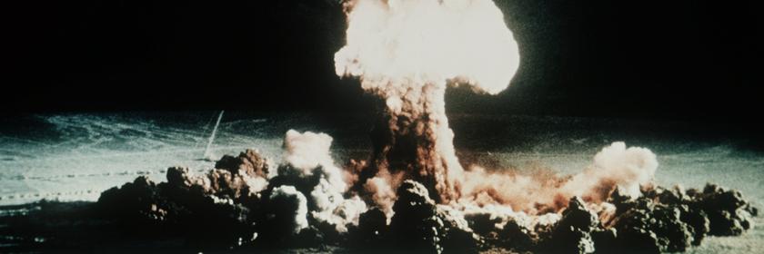 Amerikanischer Atomtest in der Wüste von Nevada, Archivbild