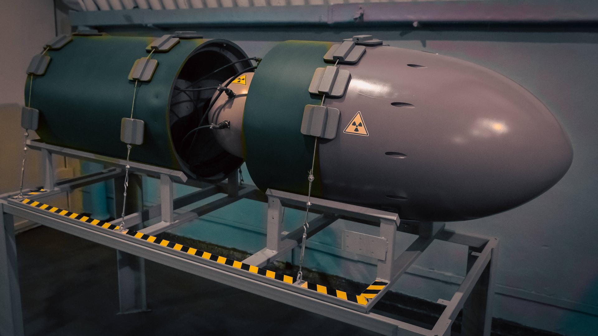 Atombombe im Bunker einer geheimen russischen Militärbasis am 09.08.2024.