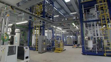 Anlage in Frankfurt-Höchst der Firma Vulcan Energy zur Aufbereitung von Lithiumchlorid.