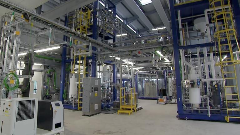 Anlage in Frankfurt-Höchst der Firma Vulcan Energy zur Aufbereitung von Lithiumchlorid.