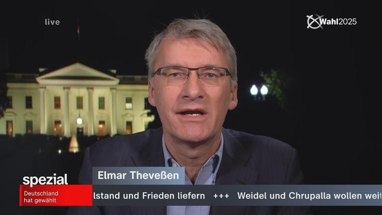 ZDF-Korrespondent Elmar Theveßen berichtet aus Washington