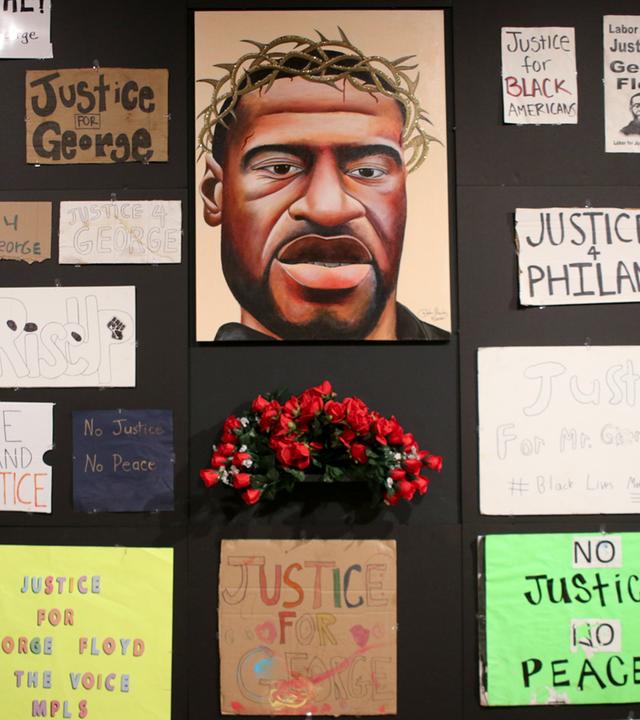 Ausstellung "Twin Flames: The George Floyd Uprising from Minneapolis to Phoenix".