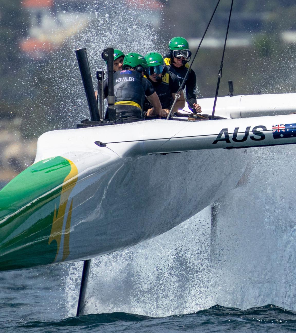 Australia SailGP Team am ersten Tag des KPMG Australia Sail Grand Prix in Sydney