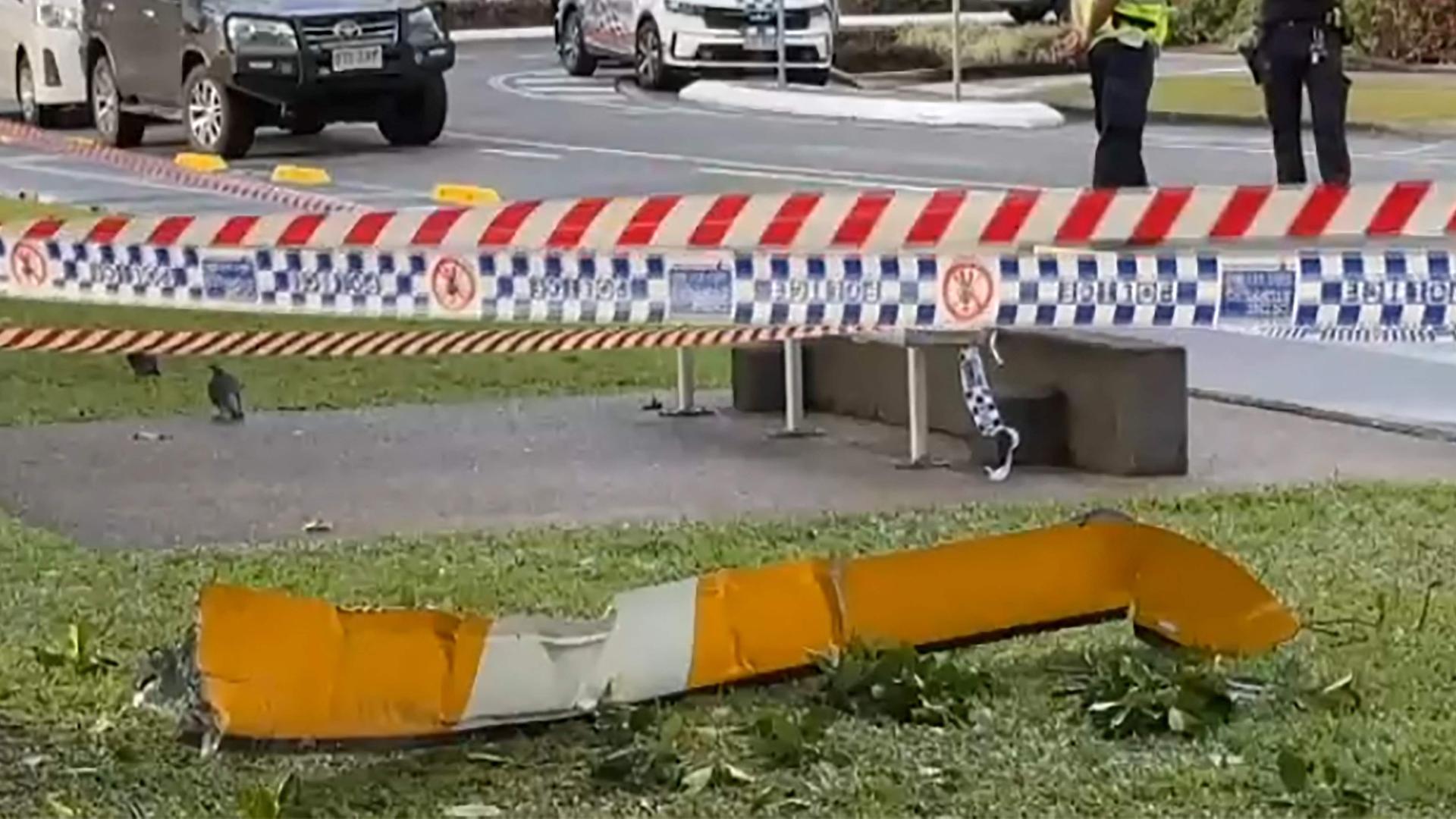 Hubschrauber-Teil nach dem Absturz in Australien.
