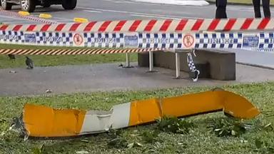 Hubschrauber-Teil nach dem Absturz in Australien.