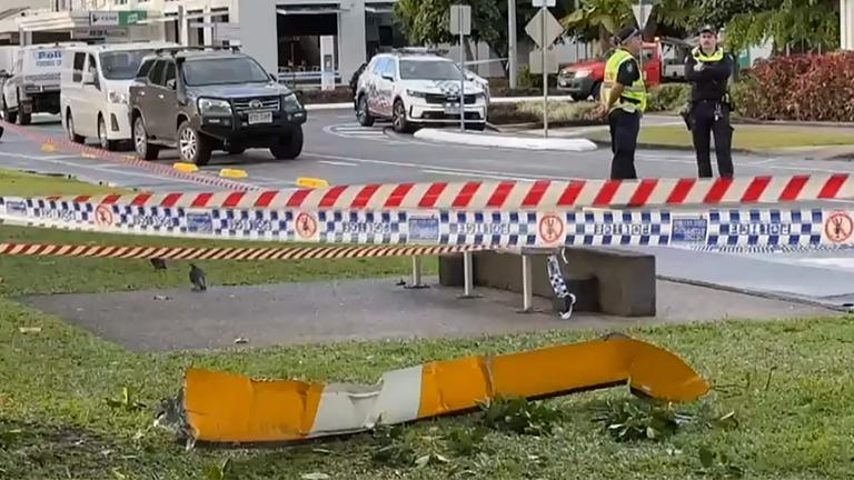 Hubschrauber-Teil nach dem Absturz in Australien.