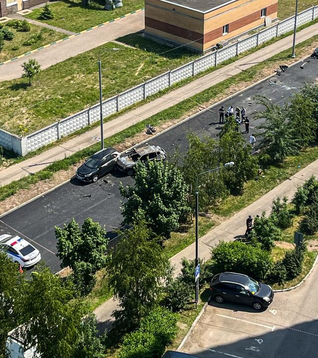 Autoexplosion in der Koldunowa-Straße in Balaschikha vor den Toren Moskaus.
