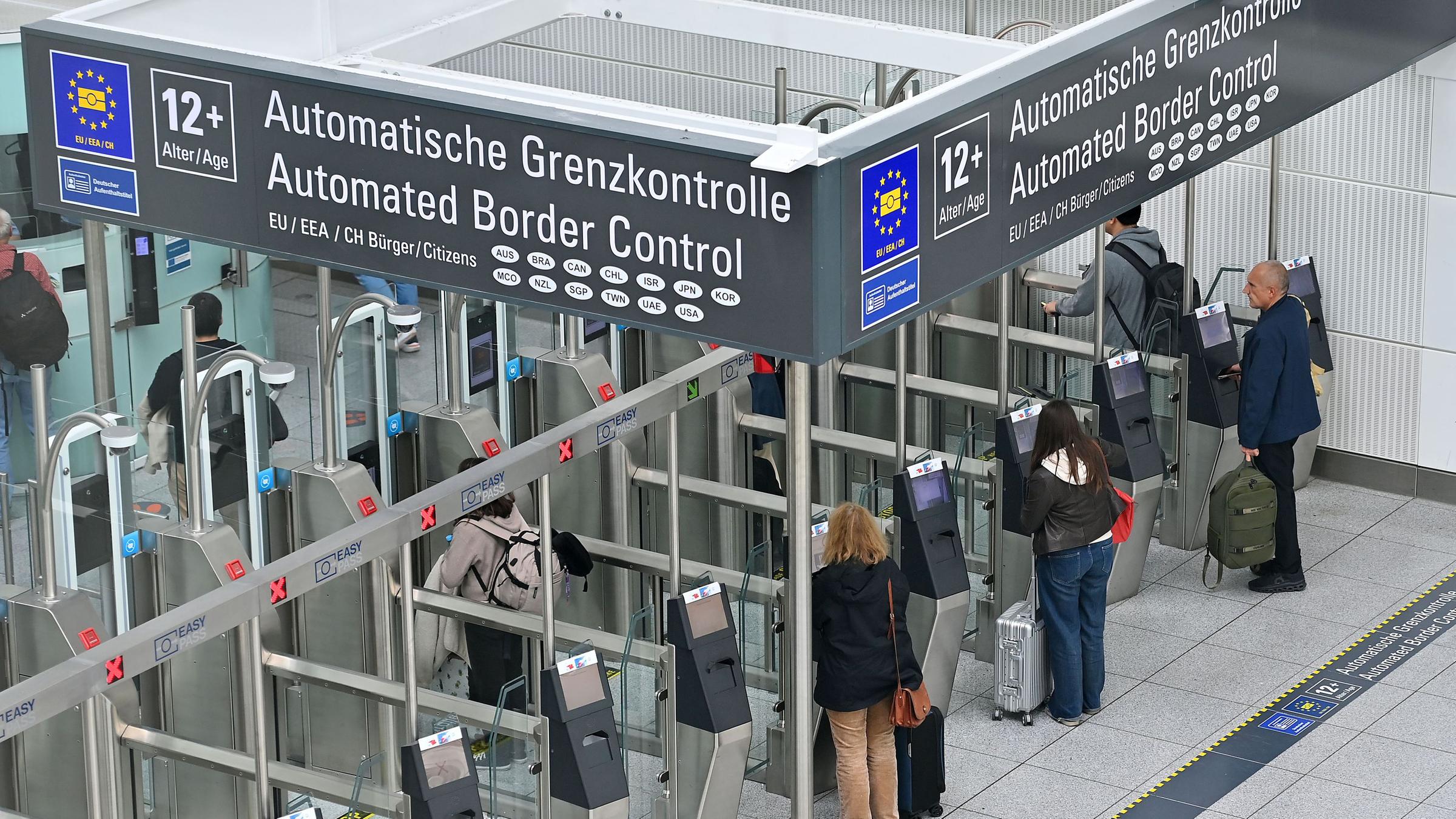 Automatische Grenzkontrolle am Flughafen München