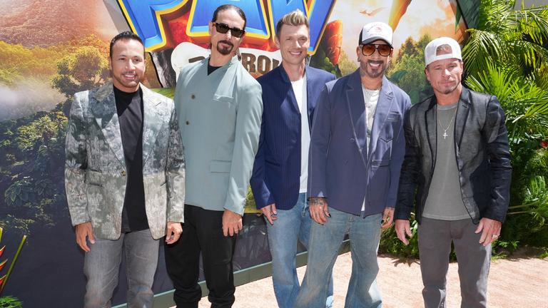 USA, los Angeles: Backstreet Boys - Howie Dorough, Kevin Richardson, Nick Carter, AJ McLean und Brian Littrell