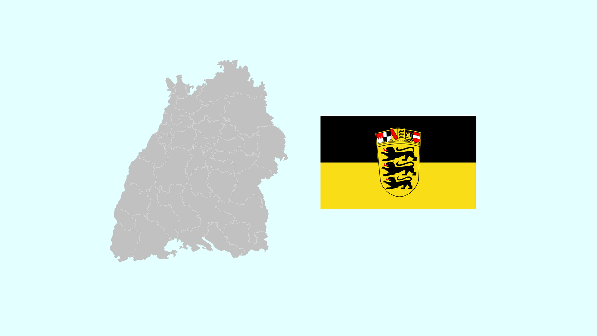 Wahlkreise und Flagge von Baden-Württemberg