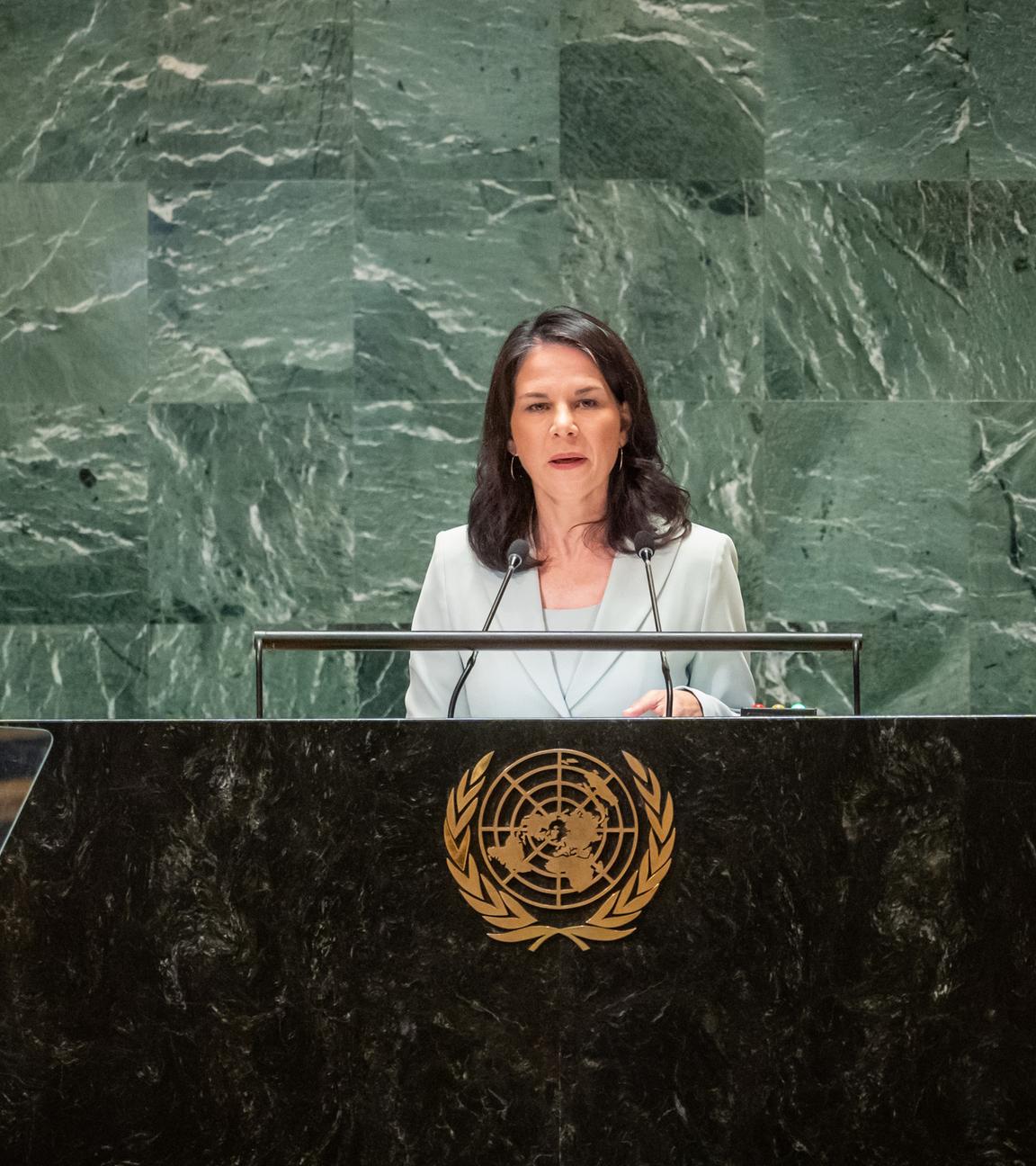 Annalena Baerbock - vor der UNO 2024