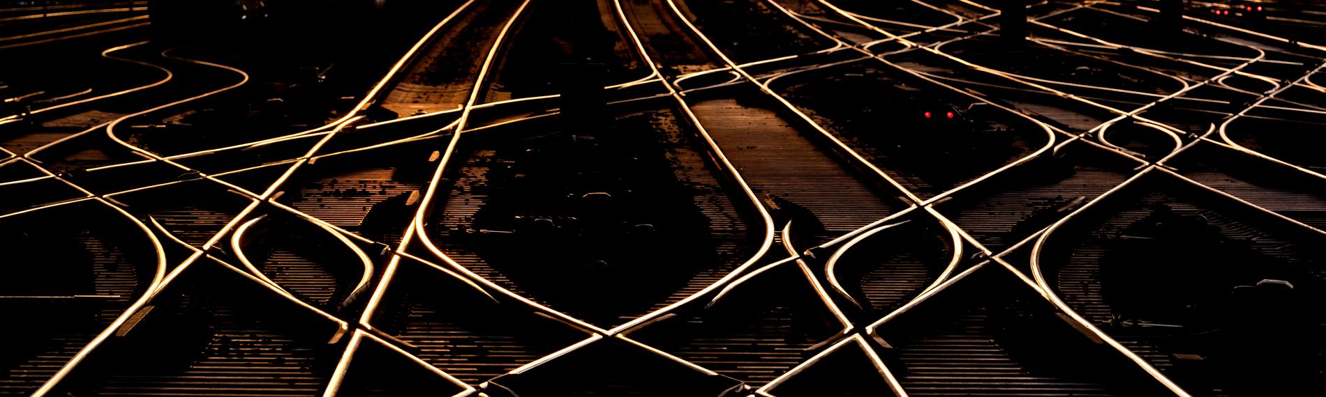 Bahnschienen in Frankfurt