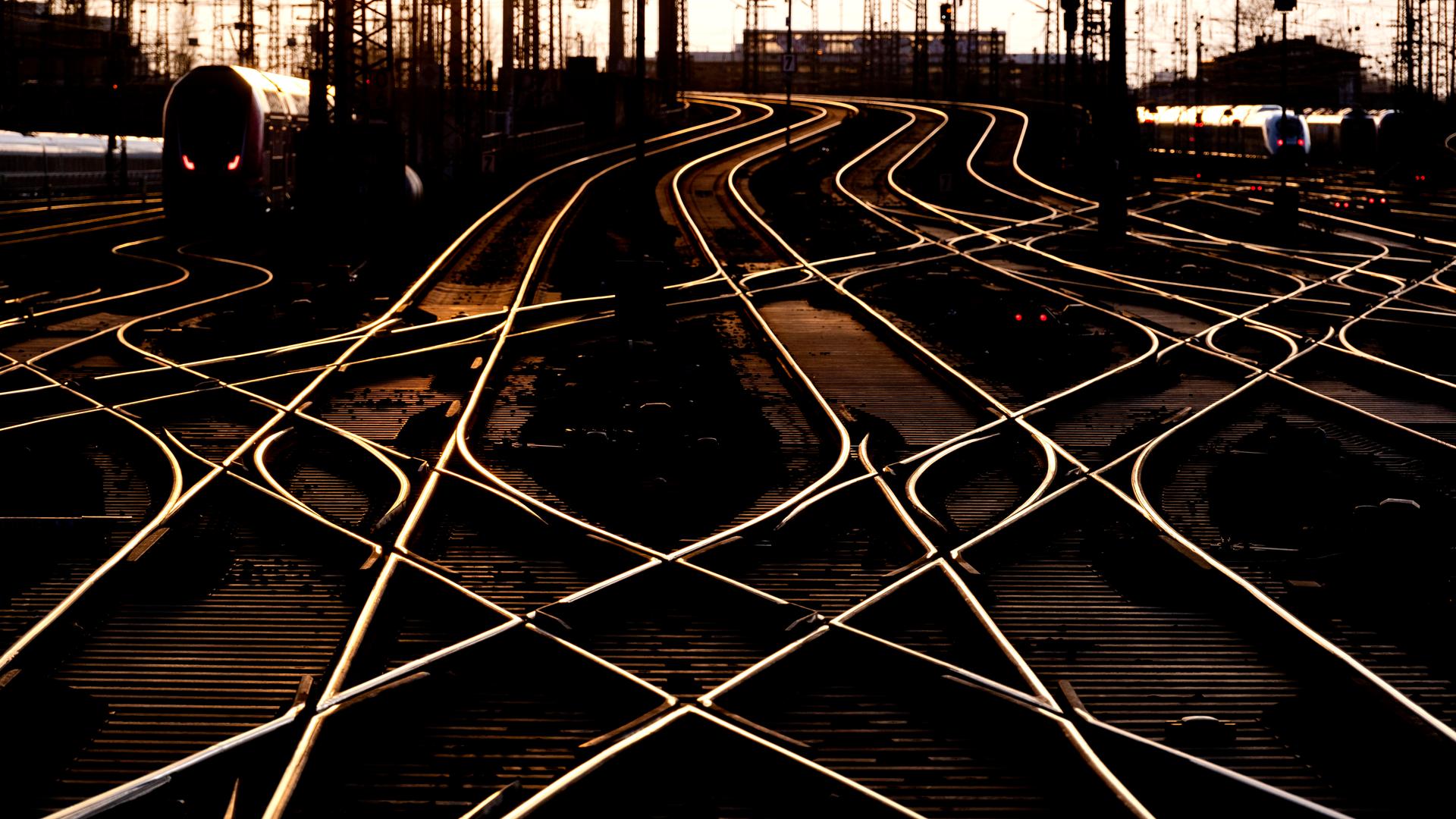 Bahnschienen in Frankfurt