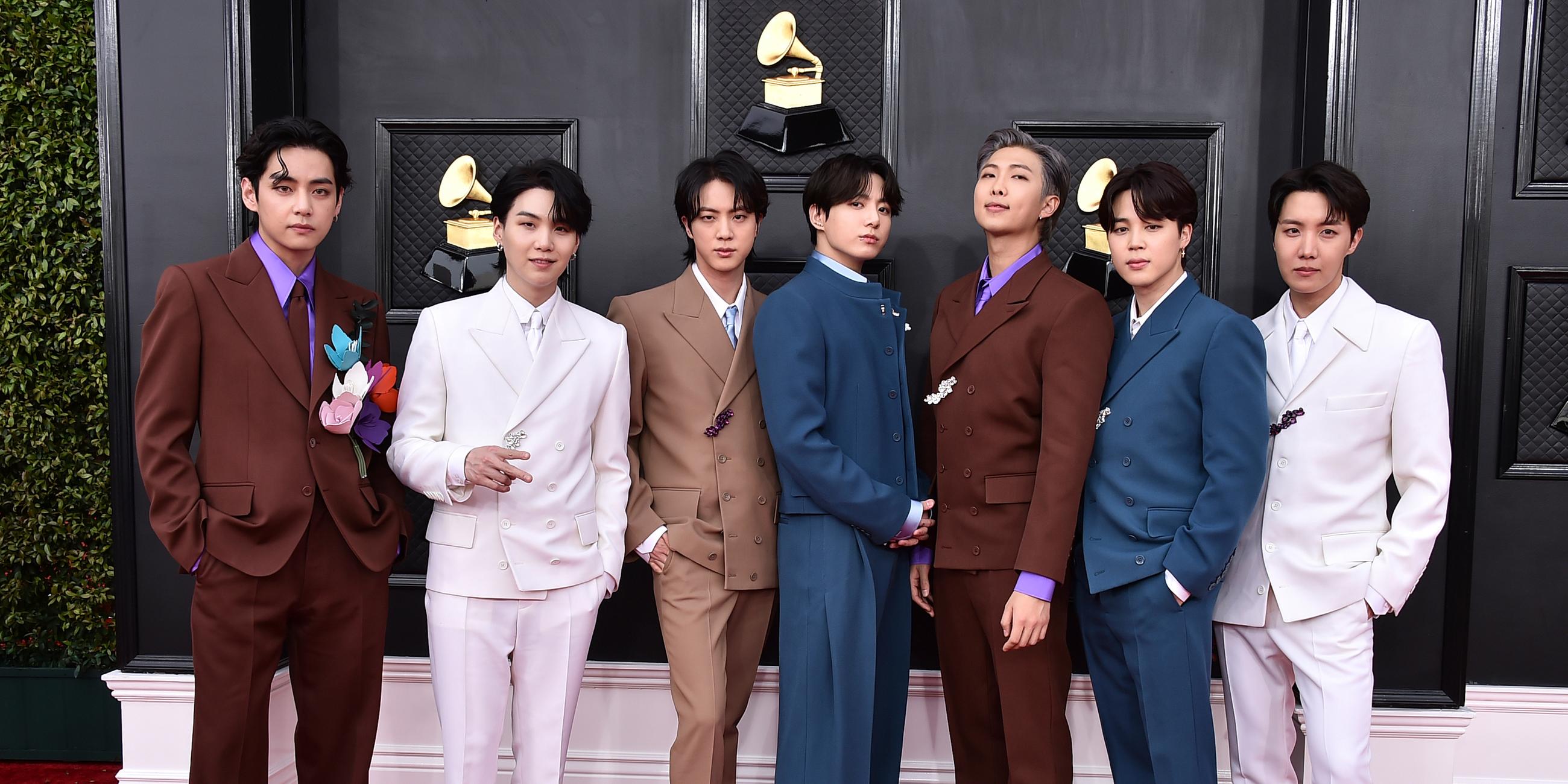 Die K-Pop Band BTS bei den 64. Annual Grammy Awards am 03.04.2022 in Las Vegas, USA.