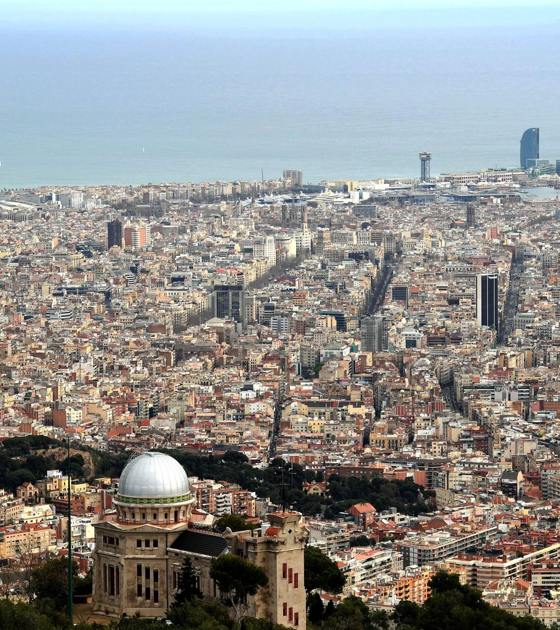 Blick auf spanische Stadt Barcelona