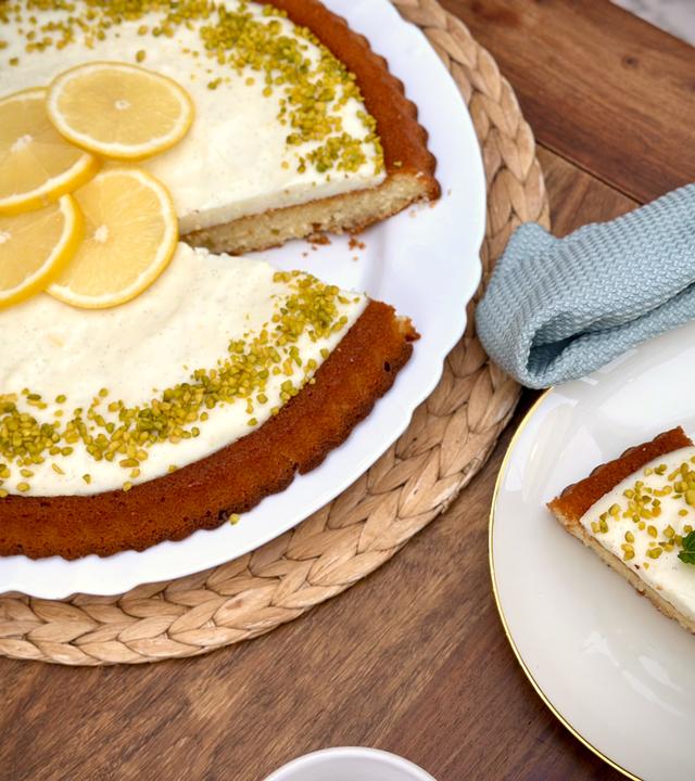 Basbousa mit Zitronencreme