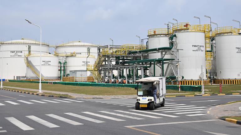 Dieses am 26. März 2026 aufgenommene Foto zeigt die Wasseraufbereitungsanlage des integrierten BASF-Standorts (Guangdong) in der Stadt Zhanjiang in der südchinesischen Provinz Guangdong.