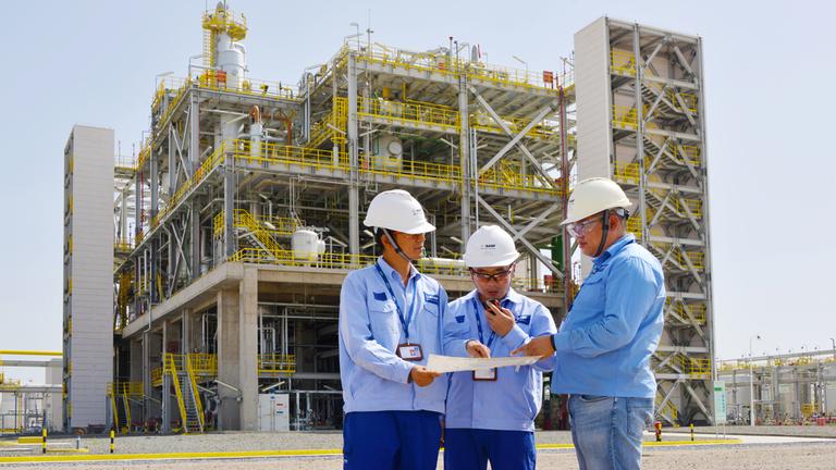 Das Werk, das BASF zusammen mit seinem chinesischen Joint Venture Partner in Korla, Xinjiang, betreibt.