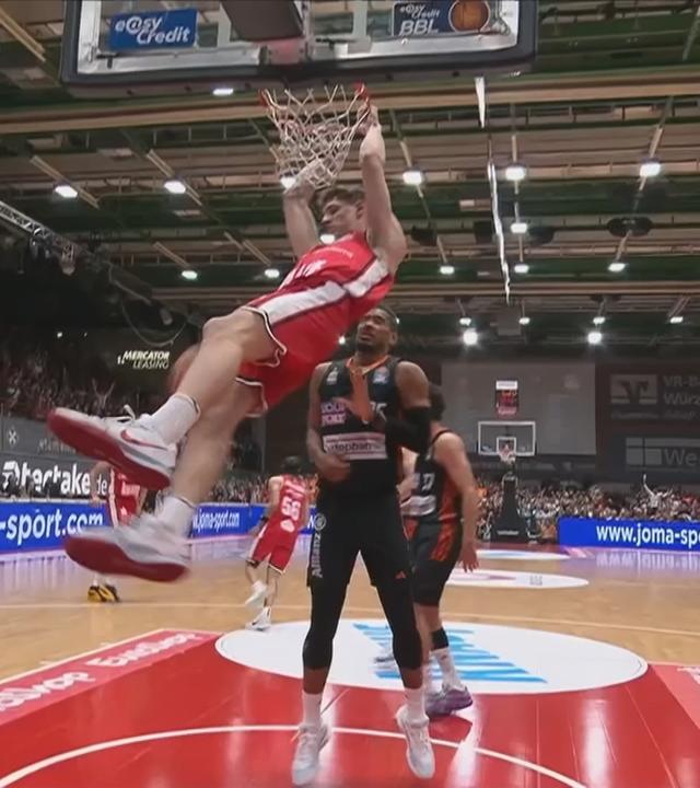 Basketball: Playoff-Halbfinale Würzburg gegen Ulm.