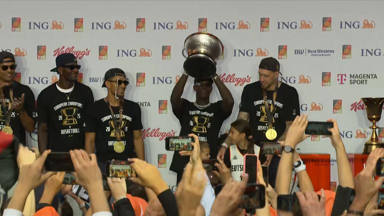 Großer Empfang des DBB-Teams in Frankfurt