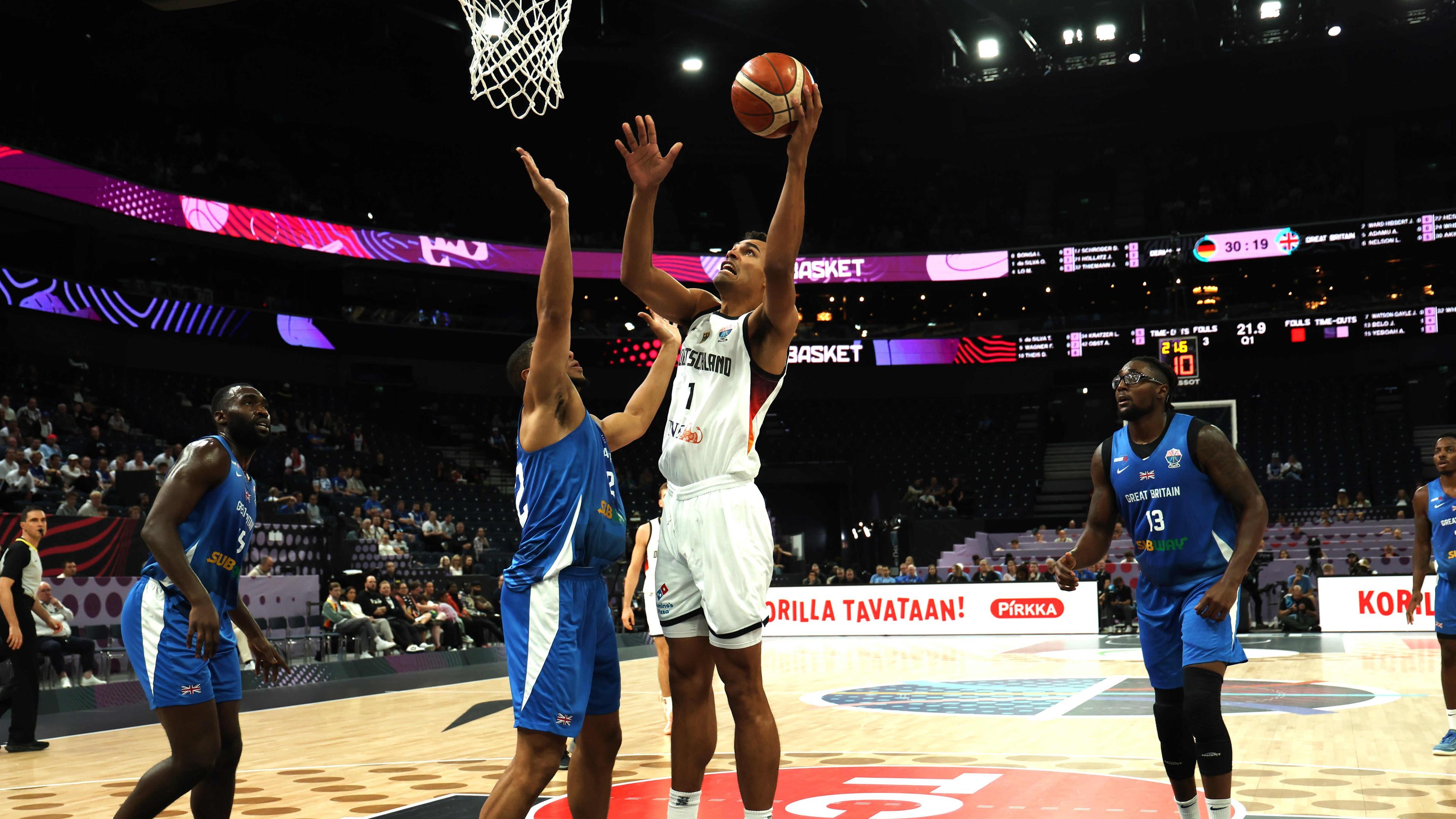 Basketball-EM: Deutschland - Großbritannien.