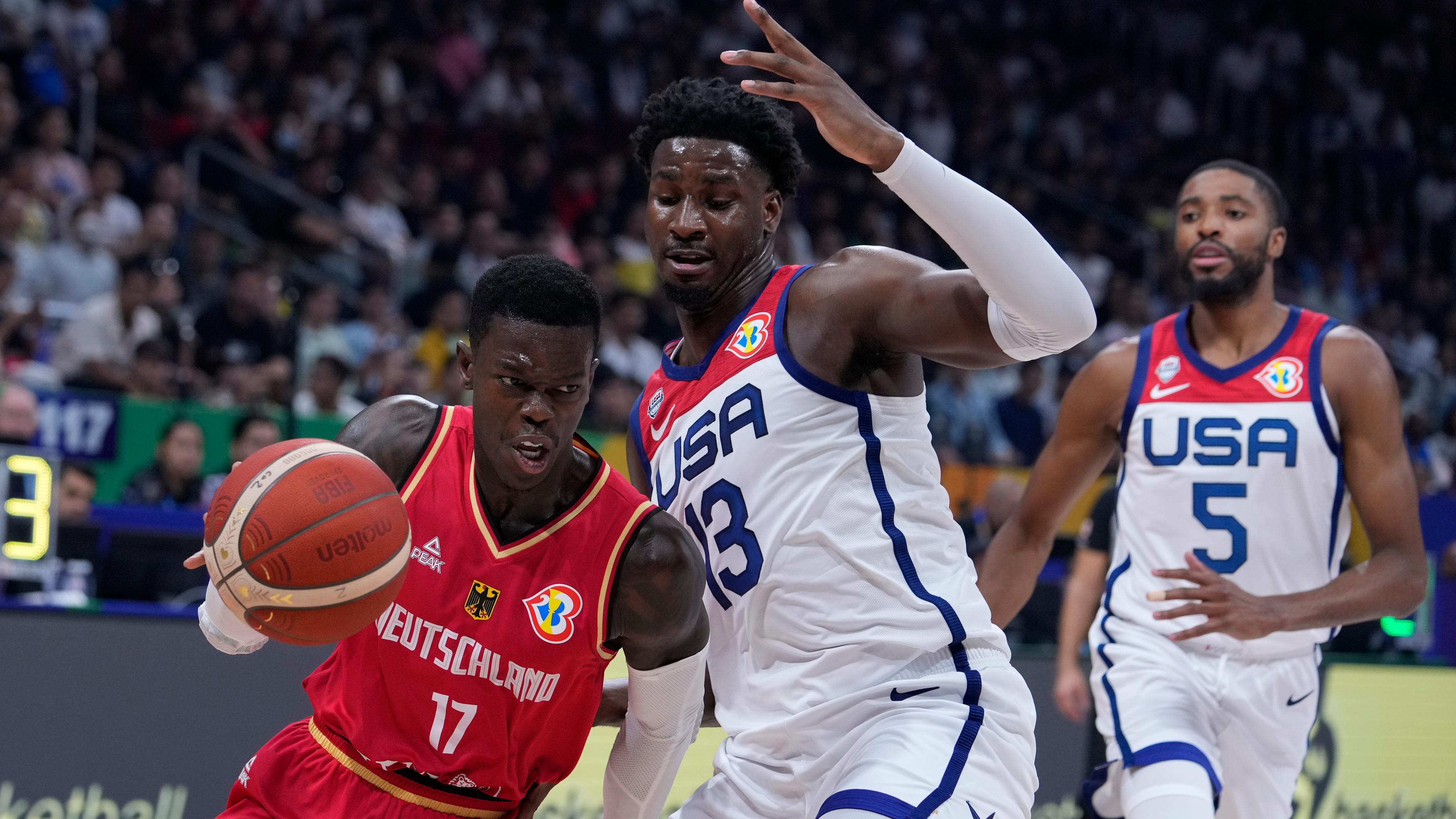 Basketball-WM: USA gegen Deutschland.