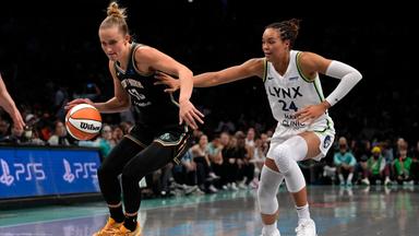 Basketball: Leonie Fiebich von New York Liberty im WNBA-Finale.