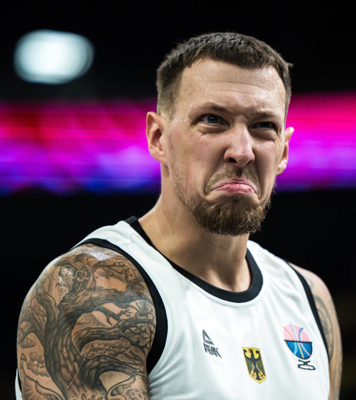Daniel Theis aus Deutschland während des Gruppenspiels der FIBA Eurobasket 2025 zwischen Deutschland und Schweden am 29. August 2025 in Tampere. 